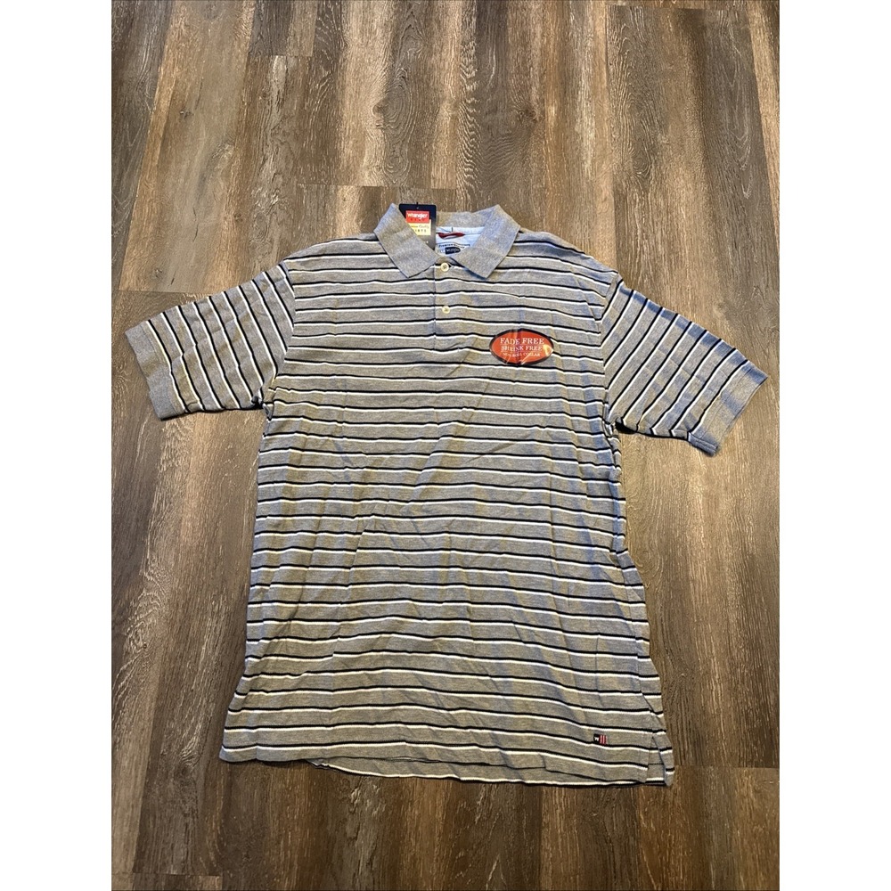 Wrangler Men's Large Performance Polo Short Sleeve Shrink Free Shirt NWT